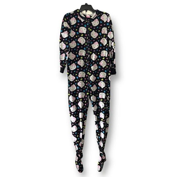 Hello Kitty Footed Pajamas With Hoodie, Size Medium - Picture 1 of 14